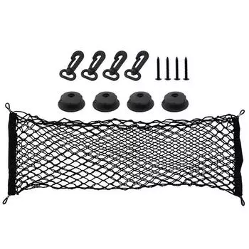 Cargo Net For Truck 43X30 Inch Stretchable Nylon Cargo Net Easy Installation Storage Nets Multifunctional Cargo Storage Supplies чёрный