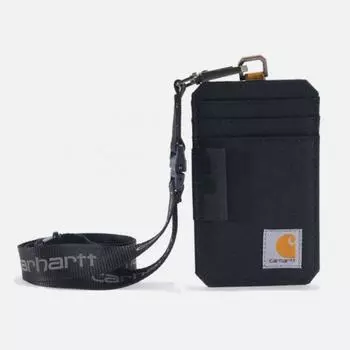 CARHARTT Carhartt B0000247 Нейлоновый держатель для удостоверения личности «утка» и шнурок, ЧЕРНЫЙ 94674 94674