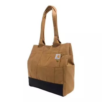 Carhartt Vertical Durable Waterproof Tote Bag with Snap Vertical Tote One Vertical Snap Durable waterproof tote bag with snap Closure, (Carhartt