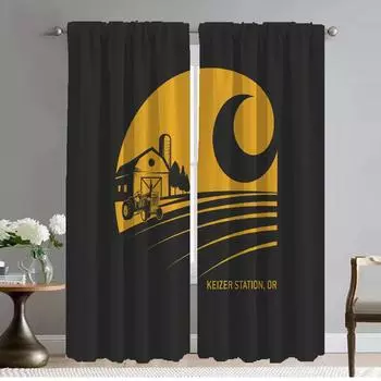 Carharttes Противомоскитные шторы для гостиной, оконные шторы, украшения на Хэллоуин, кухонные шторы, 2 шт., перегородка W50xH70cmx2pcs-CL