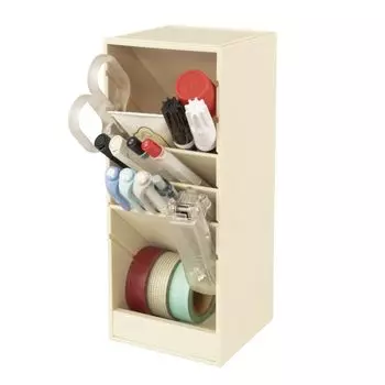 Carl Office Tools Pen Holder Custom Wide Tool Stand with Adjustable Dividers Ivory TS-012-I слоновая кость