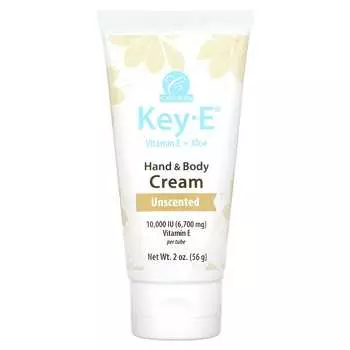 Carlson, Key - E, крем для рук и тела, без запаха, 2 унции (56 г)