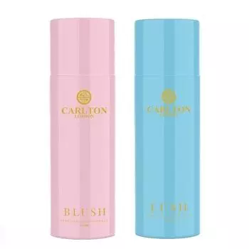 Carlton London Combo Women Lush + Blush Deo Set of 2-150M Each I Стойкий парфюмированный жидкий дезодорант для тела с цитрусовым ароматом, 2 шт.
