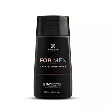Carlton London Men Face Scrub & Mask I Алоэ вера Соя Грецкий орех Кофе I Отшелушивает омертвевшую кожу Осветляет цвет лица Увлажняет и питает 1x100 мл