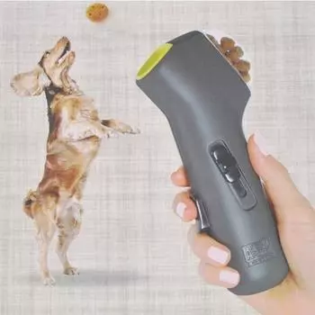 Carman Pet Gun Treat Gun Пистолет для дрессировки домашних животных, серый, 2 предмета