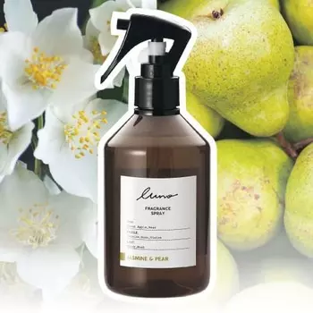 CARMATE LUNO Disinfecting Fragrance Spray Car Room Air Freshener Contains Natural Fragrance & Deodorant 300ml Jasmine & Pear Scent Luno DH422