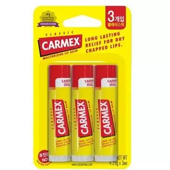 Carmex Увлажняющий бальзам для губ Classic Stick 4,25 гX3