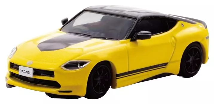 CARNEL Nissan Fairlady Z Version ST Customized Edition 2023 Ikazuchi Black Completed Product 1/64 Yellow/Super