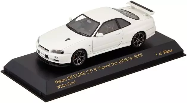 CARNEL Nissan Skyline VspecII Nur 2002 Белый Перламутровый Готовый Продукт CN430204 1/43 GT-R (БНР34)