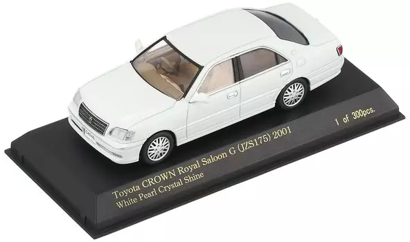 CARNEL Toyota Crown Royal Saloon G 2001 Белый Перламутровый Кристалл Блеск Готовый Продукт 1/43 (JZS175)