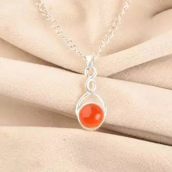 Carnelian Gemstone 925 Sterling Silver Jewelry Handmade Pendant Gift For Mother CP-25-32