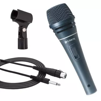 CAROL Sigma Plus 2 Динамический микрофон Караоке Микрофон Студийный Суперкардиоидный Однонаправленный Вокальный Микрофон XLR Микрофон Малошумящий Игровой Записывающий