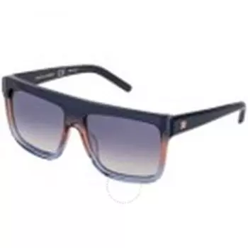 Carolina Herrera Blue Browline Ladies Sunglasses SHN617M 06PE 58