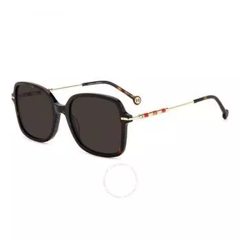 Carolina Herrera Browm Square Ladies Sunglasses HER 0101 S 0086 70 55