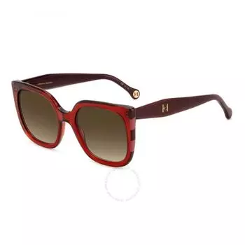 Carolina Herrera Brown Cat Eye Ladies Sunglasses HER 0128 S 0C8C HA 54