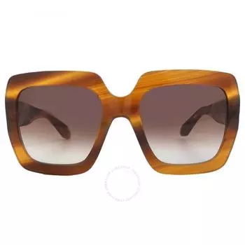 Carolina Herrera Brown Gradient Butterfly Ladies Sunglasses SHN636 091Z 55