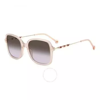 Carolina Herrera Brown Shaded Violet Square Ladies Sunglasses HER 0101 S 0FWM QR 55