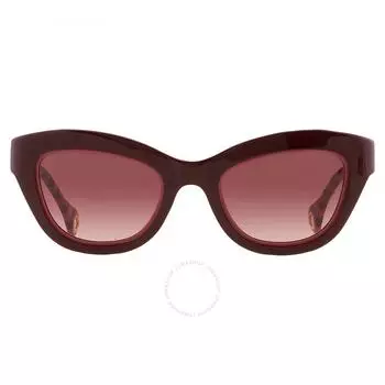 Carolina Herrera Burgundy Shaded Cat Eye Ladies Sunglasses HER 0086 S 00T5 3X 51