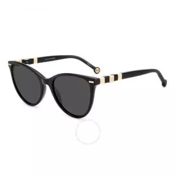 Carolina Herrera Grey Cat Eye Ladies Sunglasses HER 0107 S 0KDX IR 57