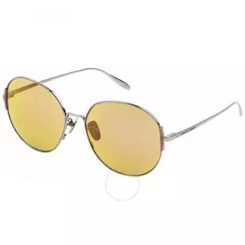 Carolina Herrera Желтые круглые женские солнцезащитные очки SHN070M OA93 59