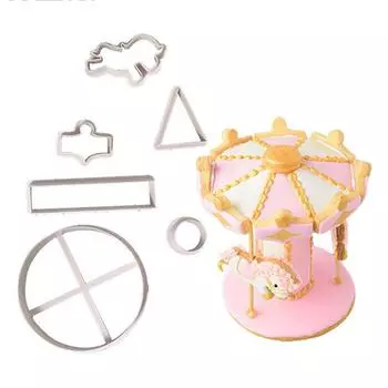 Carousel Cookie Cutter Fondant Cake Decorating Tools Biscuits Cutter Mold one size