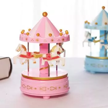 Carousel Octave Box Music Box Birthday Gifts For Kids New Year Decorations Christmas Decoration Ornaments for Home Decor 10.5X18CM