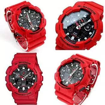 Carp Rescue Team Hiroshima Combination 20 ATM водонепроницаемые часы для мужчин красные G-SHOCK Ana-Digi GA100B-4A X-Large