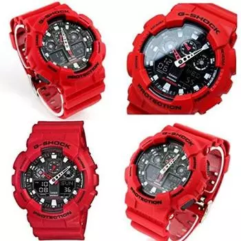 Carp Rescue Team Hiroshima Combination 20 ATM водонепроницаемые часы для мужчин красные G-SHOCK Ana-Digi GA100B-4A X-Large красный