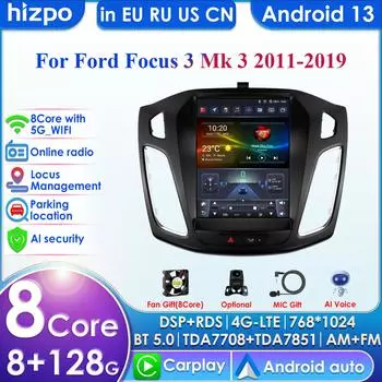 Carplay 4G-LTE 7862 DSP 9,7-дюймовый 2 Din Android автомобильный радиоприемник GPS для Ford Focus 3 Mk 3 2011 - 2019 интеллектуальный экран мультимедийный видеоплеер RDS WIFI P1L 4Core 1G 16G