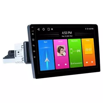 Carplay 9-дюймовый универсальный одиночный 1 Din вращающийся автомобильный радиоприемник охлаждающий вентилятор мультимедийный плеер GPS Navi автомобильная стереосистема 9inch-2+32