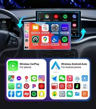 CarPlay AI Box BT WiFi беспроводной Carplay Android Auto адаптер 2 в 1 Mini Box Plug & Play для OEM проводных CarPlay/Andriod Auto автомобилей
