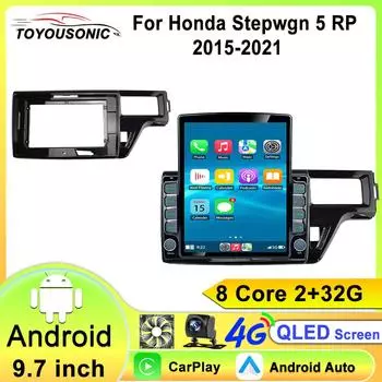Carplay Android 13 для Honda Stepwgn 5 2015 - 2021 Правостороннее рулевое управление Авто Радио GPS Навигация Мультимедийный проигрыватель НЕТ 2din DVD BT 8 core 2GB+32GB