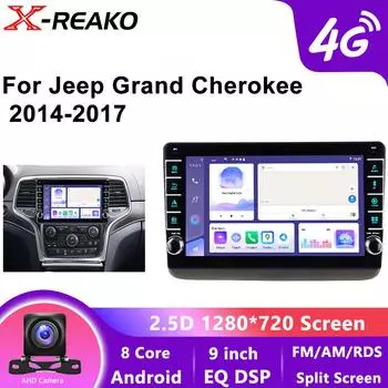 CarPlay Android Auto Android12 CarRadio для Jeep Grand Cherokee 2014-2020 Камера 4G 8Core Мультимедийный Плеер Навигация 8 core 4GB+64GB