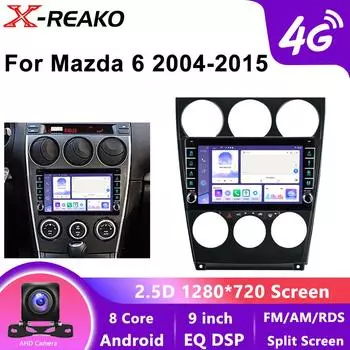 CarPlay Android Auto Car Radio для Mazda 6 Atenza 2004-2015 Навигация Bluetooth 4G 8Core Player Автомобильная развлекательная система 8 core 4GB+64GB