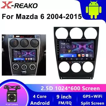 CarPlay Android Auto Car Radio для Mazda 6 Atenza 2004-2015 Навигация Bluetooth-плеер Автомобильная развлекательная система 4 core 1GB+32GB carplay