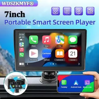 CarPlay Android Auto Car Radio Multimedia Video Player 7-дюймовый портативный сенсорный экран с AUX для камеры заднего вида 32G TF карта
