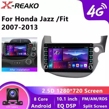 CarPlay Android Авто Радио для HONDA FIT JAZZ 2007-2013 Автомобильный Мультимедиа 4G 8Core GPS 2din Авто Радио Android12 8 core 4GB+64GB