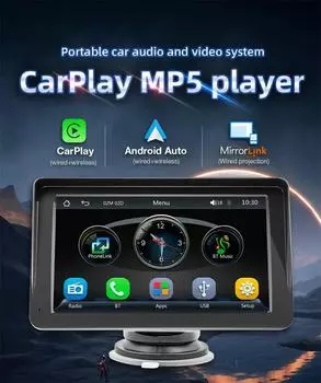 CarPlay Android Авто Радио Мультимедийный Видеоплеер 7-дюймовый Портативный Сенсорный Экран С USB AUX Для Камеры Заднего Вида