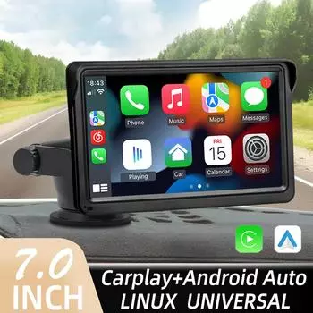CarPlay Android Авто Радио Мультимедийный Видеоплеер 7-дюймовый Портативный Сенсорный Экран С USB AUX Для Камеры Заднего Вида