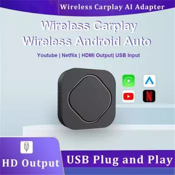 CarPlay Mini Ai Box для беспроводной связи CarPlay Wireless Android Auto для Netflix YouTube