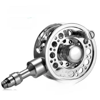 Carrete de pesca de lagarto de aleacin de aluminio y Metal, caa de mano, bobinado interno con funcin de arrastre, equipo de viaje para acampar