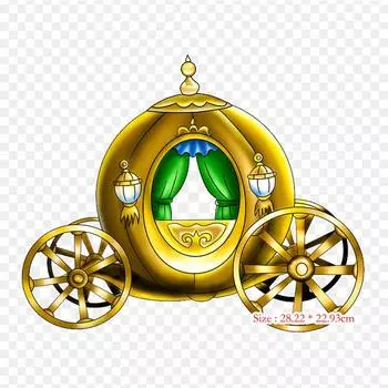 Carriage Clip Art Cart Iron on Термопереносная печать Виниловые заплатки Наклейки для одежды Аппликации своими руками Моющиеся заплатки