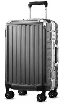 Carry Алюминиевая рама Бесшумные ролики для уменьшения открытого TSA PC Скрытый алюминий на четырех внутренних деловых S Новый черный [YOETEY] чемодан, дорожная сумка,