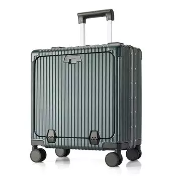 Carry Carry Front Front Оснащен TSA Double Cup USB Ультра алюминиевый деловой ремень S [BlueSea] Чемодан, чехол, сумка, ручная кладь, открытый, открытый, 100% поликарбонат,