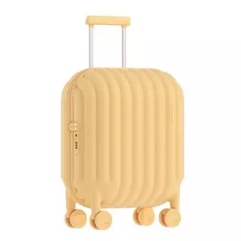 Carry Carry Ultra для 8 колес 360 градусов, оснащенный молнией TSA, размер SS, желтый [artrips] [Новейший дизайн в форме сковороды] Чемодан, сумка, кейс,