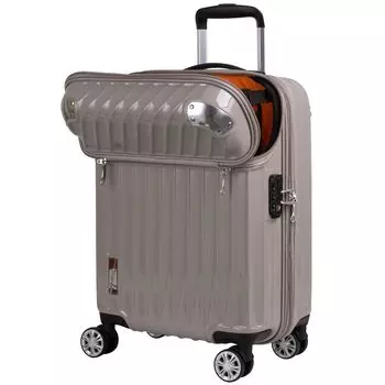 Carry Case Suitcase Zipper Carry Size Top Open Front Open Moment with Expansion Function 35L Mocha Exclusive [Travelist] Carry-on (43L) 3.4kg 76-20290