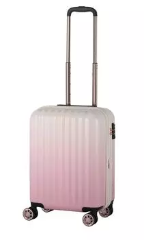 Carry Case Suitcase Zipper Expandable Pastel Gradient Cute Stylish 36 when L 3kg Beige Pink [Actus] Carry-On (41 expanded) 74-20573
