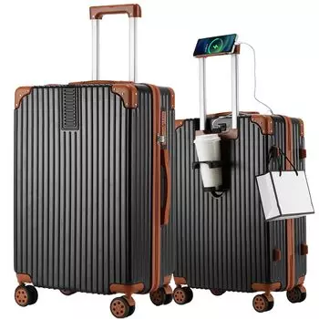 Carry Многофункциональный мобильный USB-стакан, скрытый, ультра, вращающийся на 360 градусов, большая емкость 1809 л [Wozwe] Чемодан, чехол, подставка, порт, держатель, крючок,