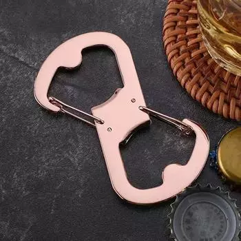 Carry-on 8-shaped Carabiner Stainless Steel Outdoor Backpack Clasps Multifunctional Buckle Camping