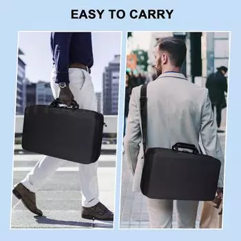 Carrying Case Large Capacity Shockproof Travel Case with Shoulder Strap for PS5 Slim Console Controller for PlayStation 5 Slim серый